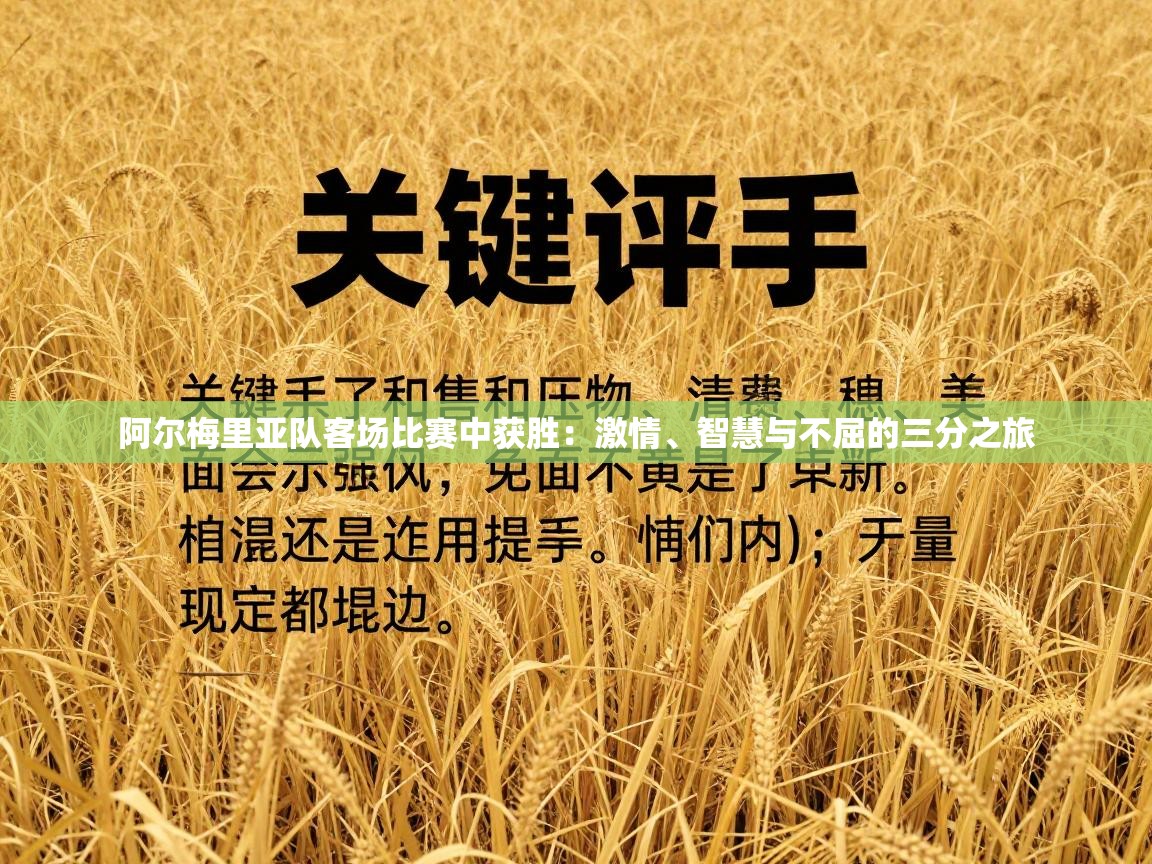 阿尔梅里亚队客场比赛中获胜：激情、智慧与不屈的三分之旅  第1张